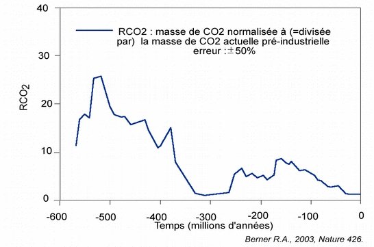 Données indirectes de mesure de la pression partielle de CO2 dans les paléosols.