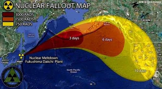 Fukushima - Radiation nucléaire mondiale