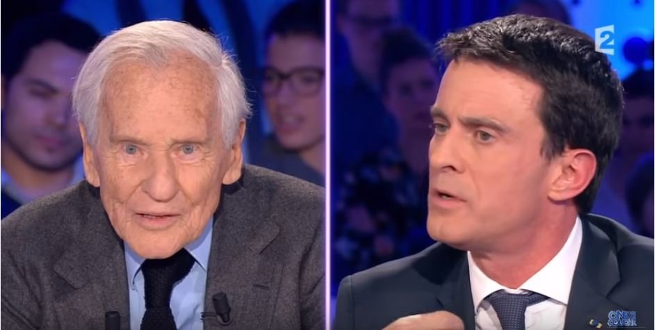 Jean D'Ormesson et Manuel Valls
