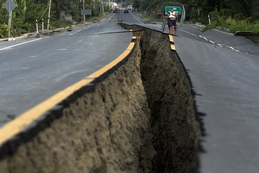 Earth cracking