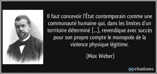 Citation Max Weber