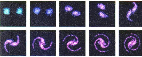 Simulation formation galaxies spirale