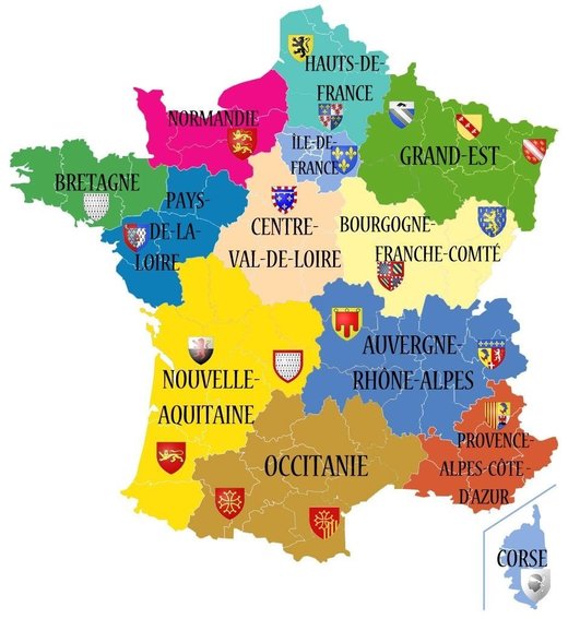 France Cartes régionales