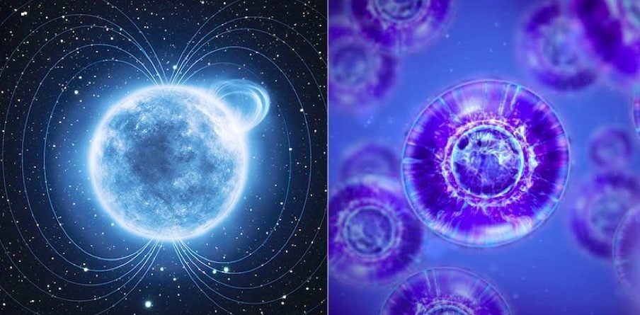 Lien entre étoile à neutron et cellule