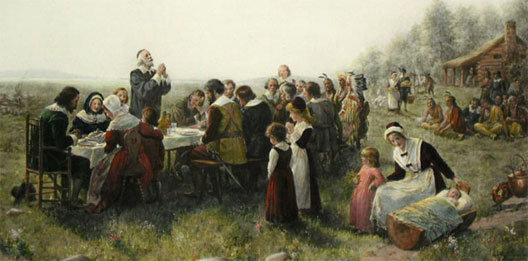 Peinture : Le premier Thanksgiving, Jean-Louis Gérôme Ferris
