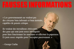 Meme George Carlin citation Fausses informations