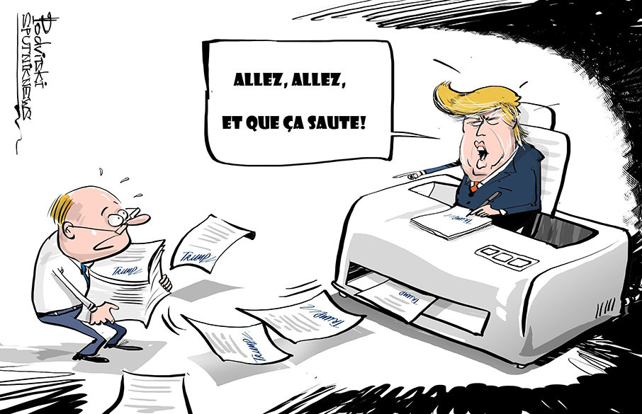 Trump caricature