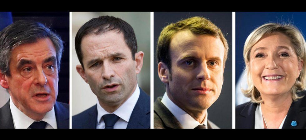Fillon, Hamon, Macron, Le Pen