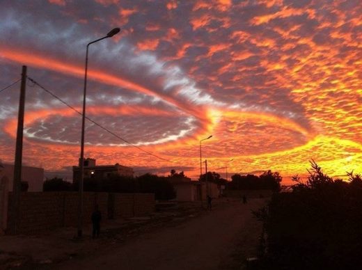 Altocumulus clouds