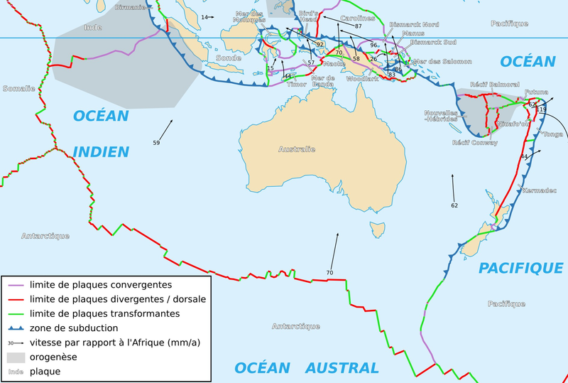 Plaques tectoniques Java / Australie
