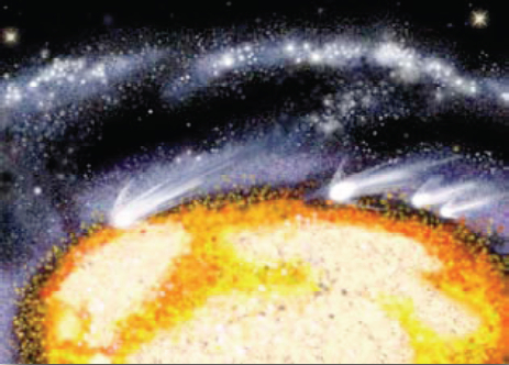 cartwheel galaxy illustration