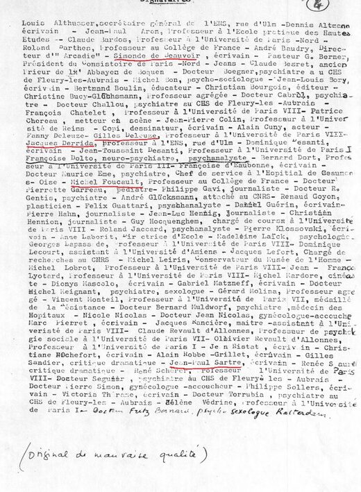 Copy of the original 1977 manifesto (red highlight added)