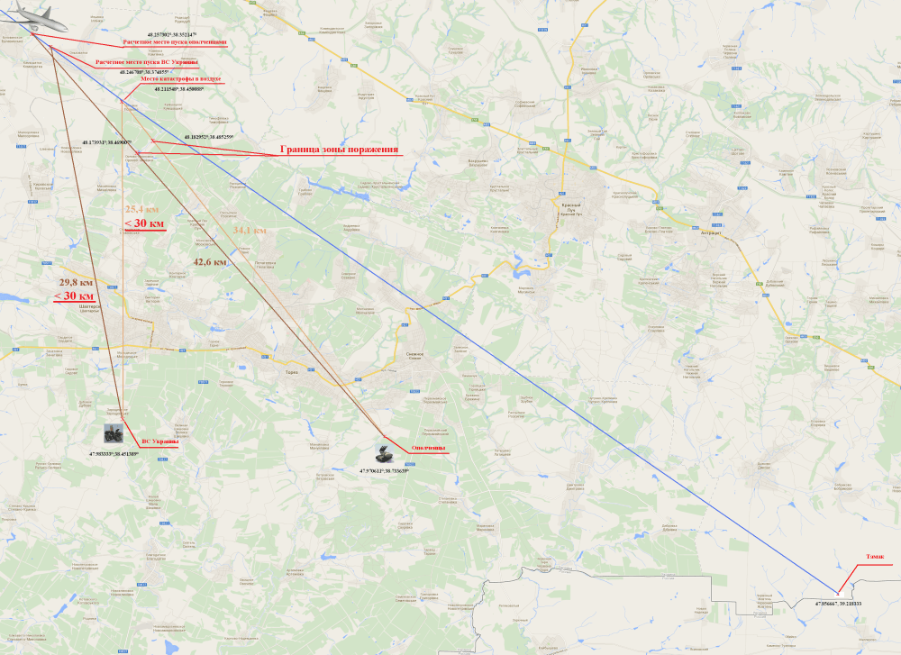 map MH17