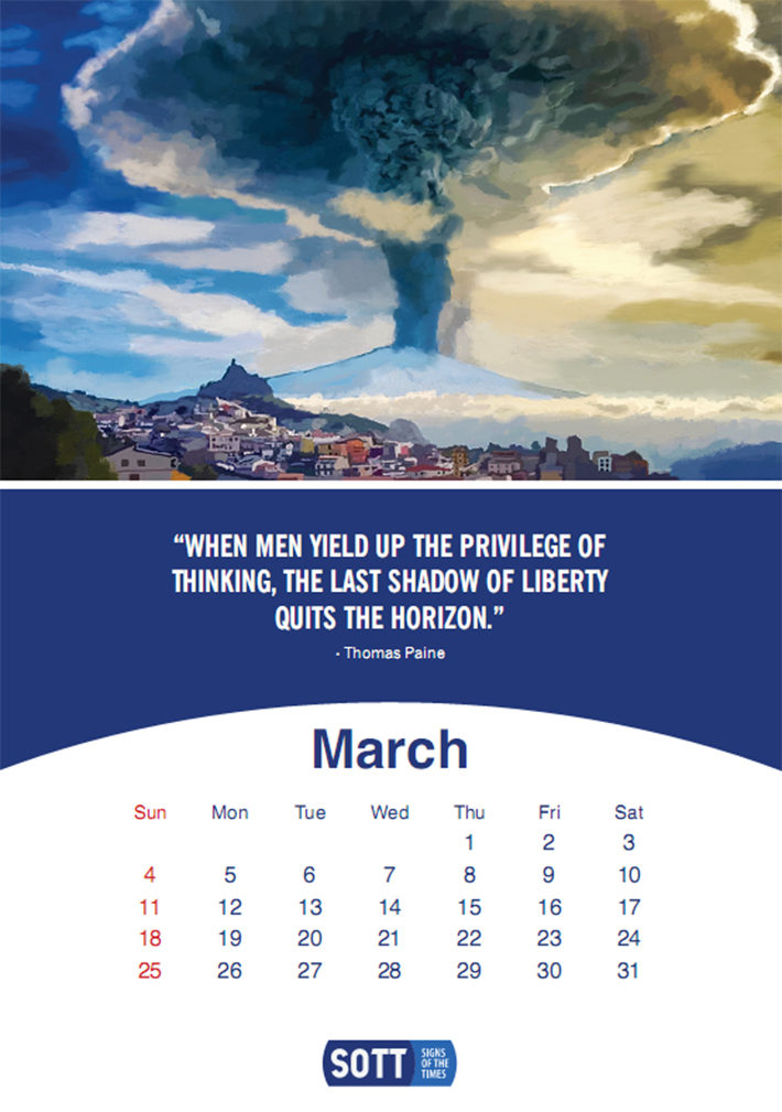 SOTT calendar 2018 March