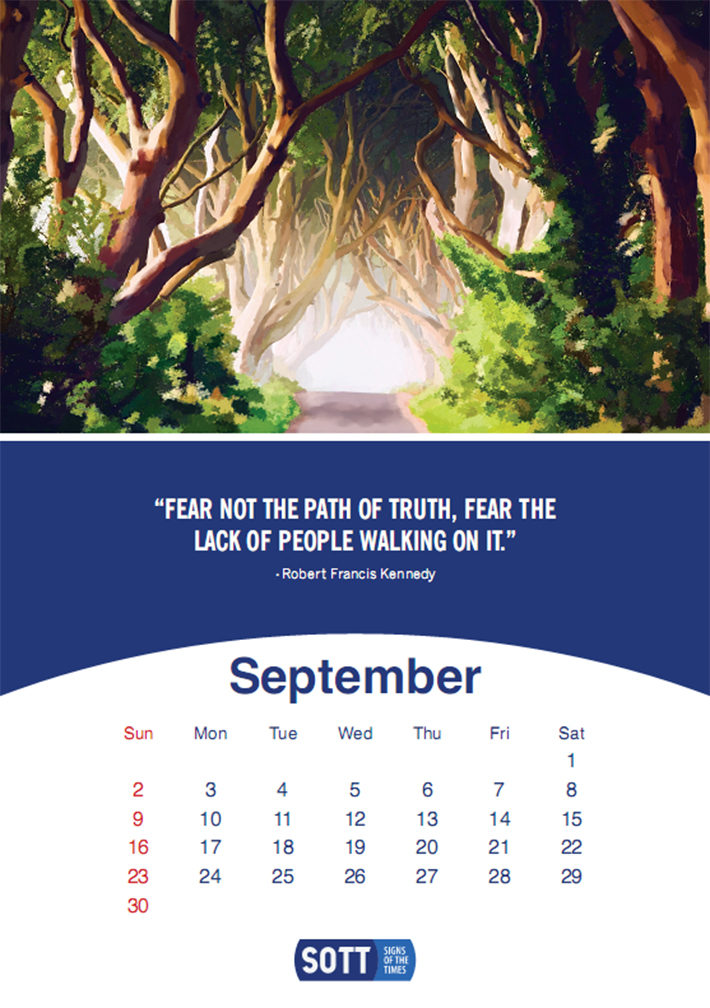 SOTT Calendar 2018 September