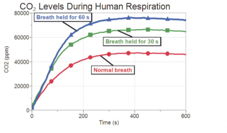 CO2 levels During Human Respiration
