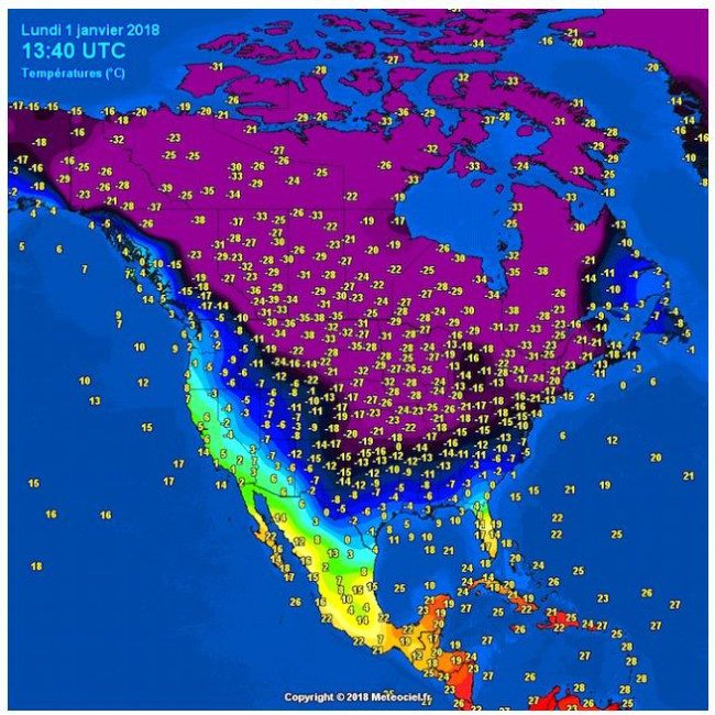 temperatures USA