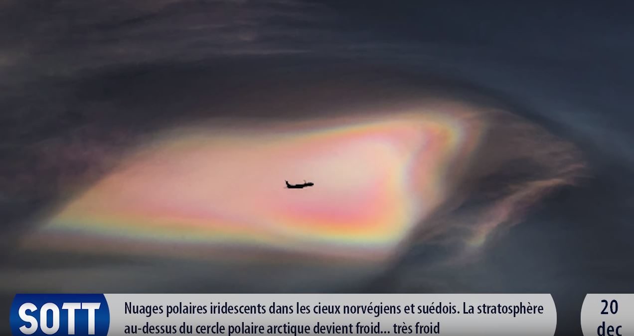 Nuages polaires iridescents