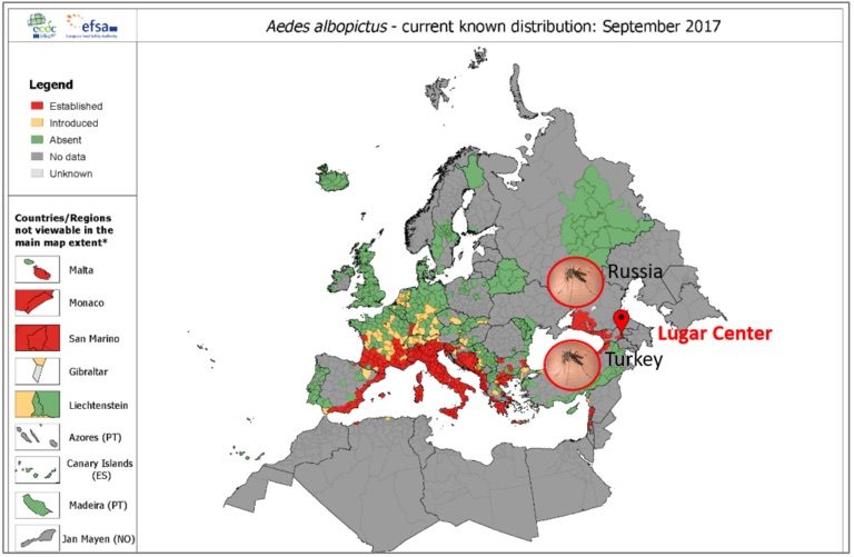 Aedes Albopictus distribution