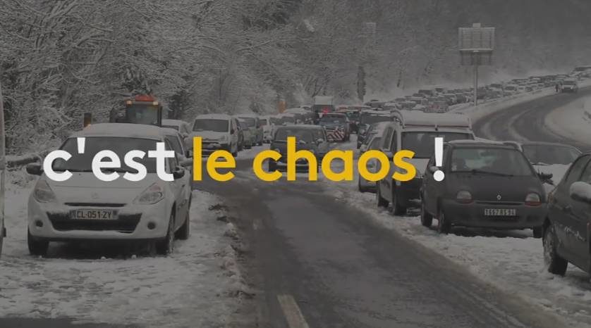 snow cars chaos
