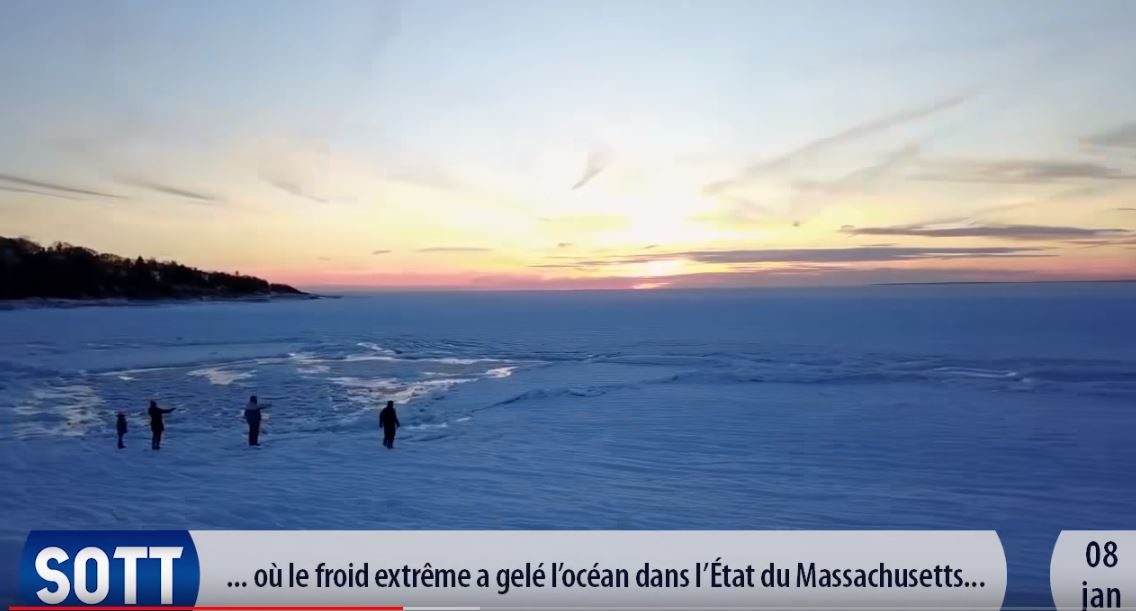 Océan gelé Massachussets janvier 2018