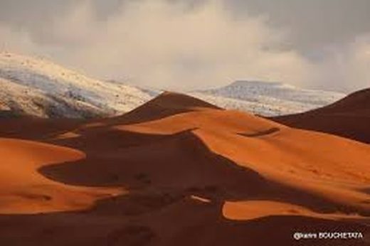 Il a de nouveau neigé à Ain Safra aux portes du Sahara