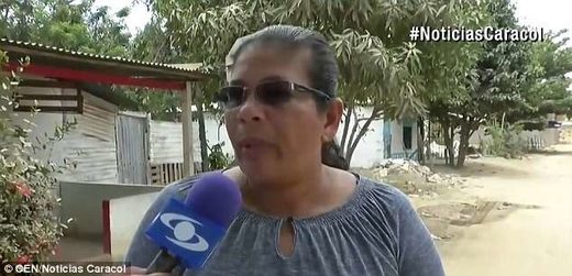 Cliquer pour agrandir Adalmis Movil (pictured), mother of one of the girls affected, said her daughter 'felt something make a sound inside her body'