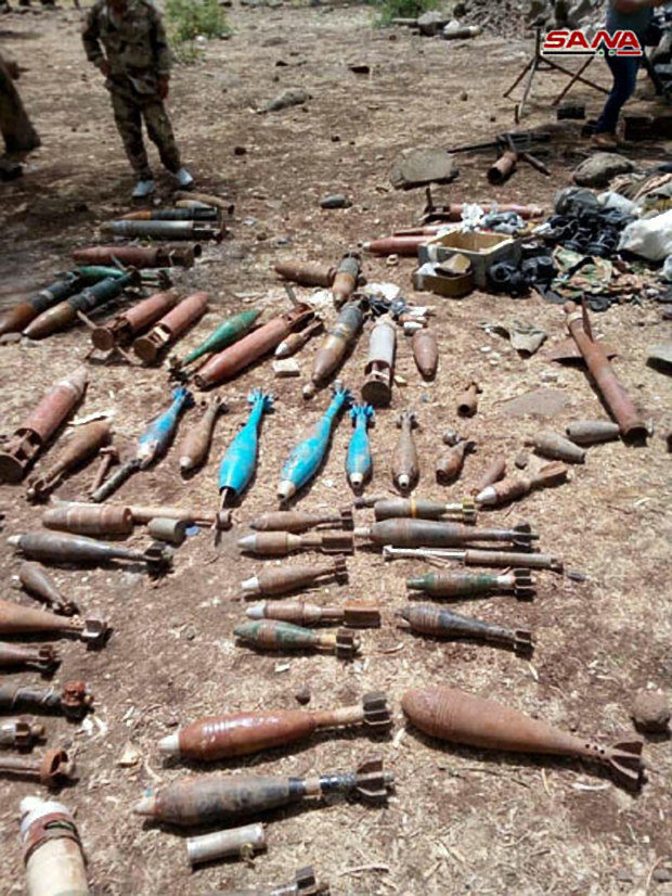 Ammunition discovered by authorities in Homs