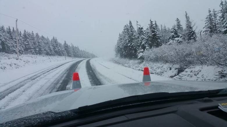 now on the road near Cheticamp.