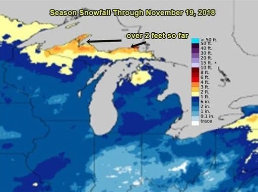 Michigan snow, 2018 november