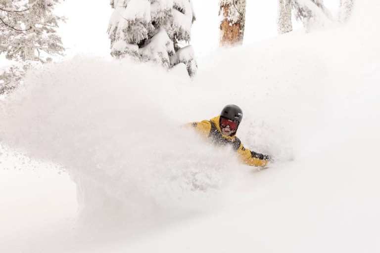 Andy Finch, ripping into some fresh powder