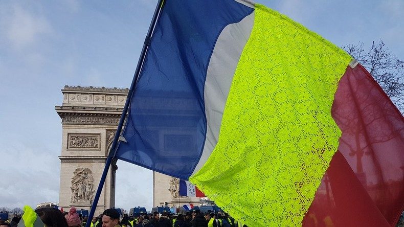 France, drapeau, jaune
