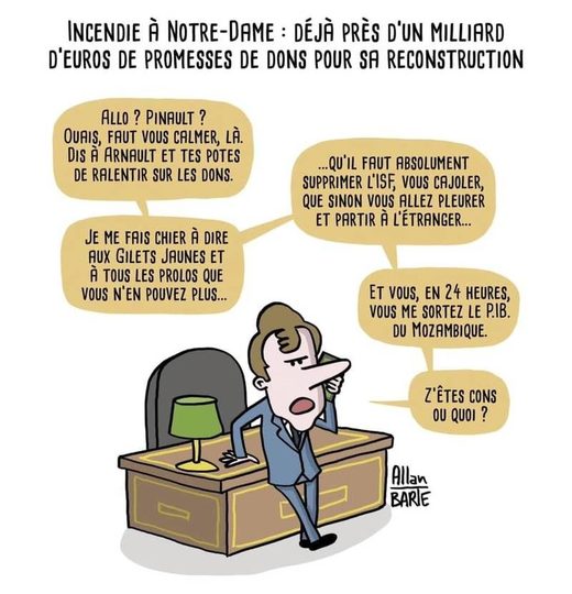 Dons, Notre-Dame, Macron