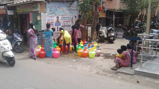Pénurie d'eau Chennai Inde