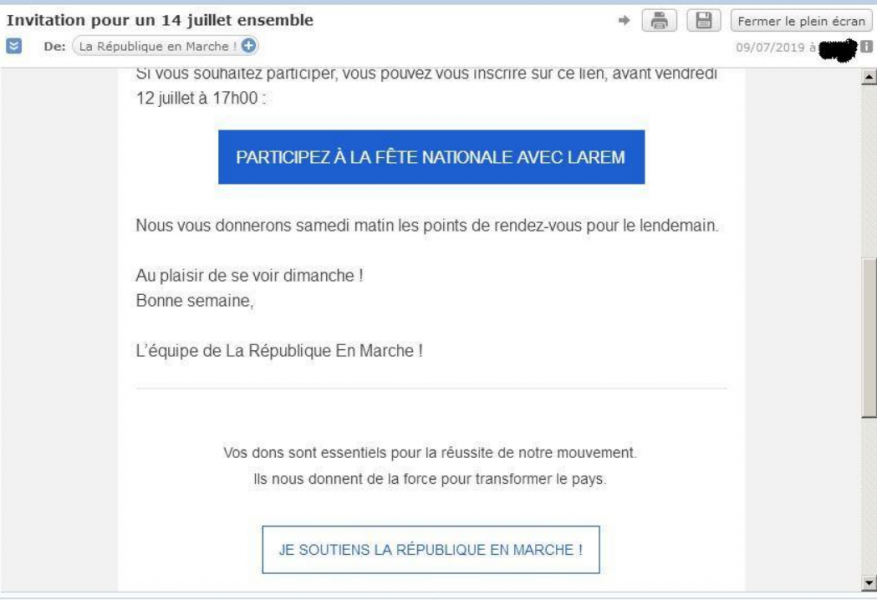 Cliquer pour agrandir LREM, 14 juillet 2019