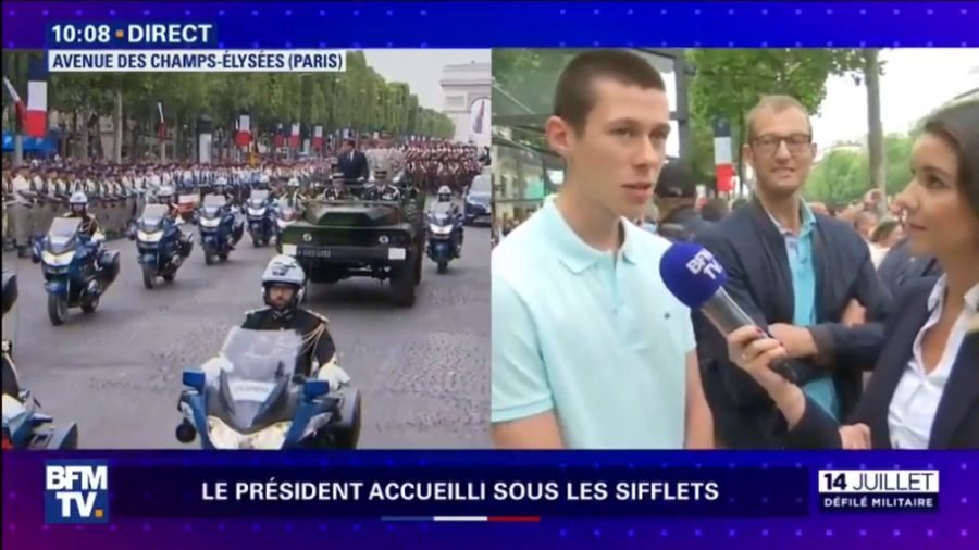 Macron, sifflets, 14 juillet 2019