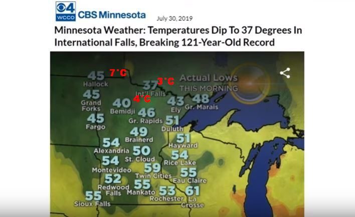 Minnesota, record, froid