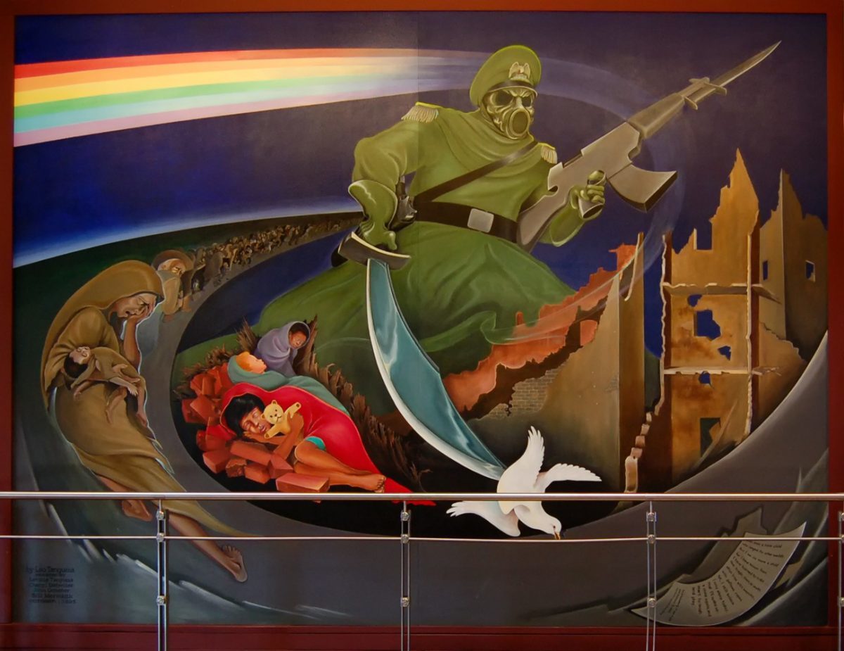 Order of Chaos Denver airport mural painting