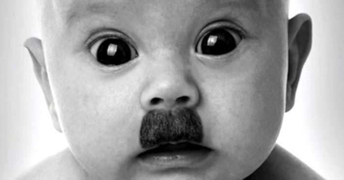baby hitler moustache