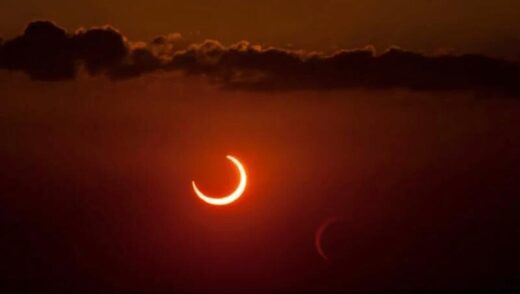 An annular solar eclipse captured in 2012