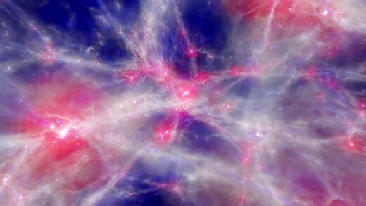 Toile cosmique composée de filaments cosmiques électriques