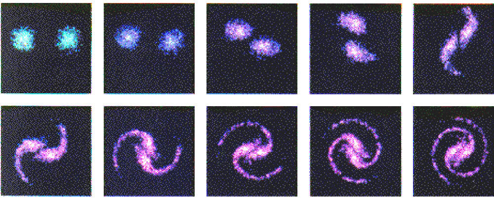 Modélisation formation galaxies en spirale