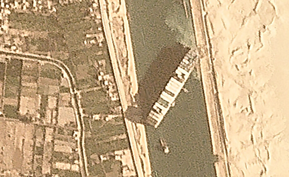 Cliquer pour agrandir canal suez bloqué