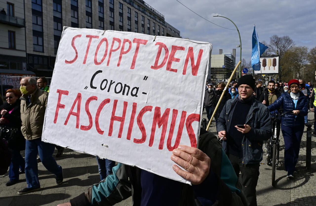 Manifestation Berlin anti fascisme corona