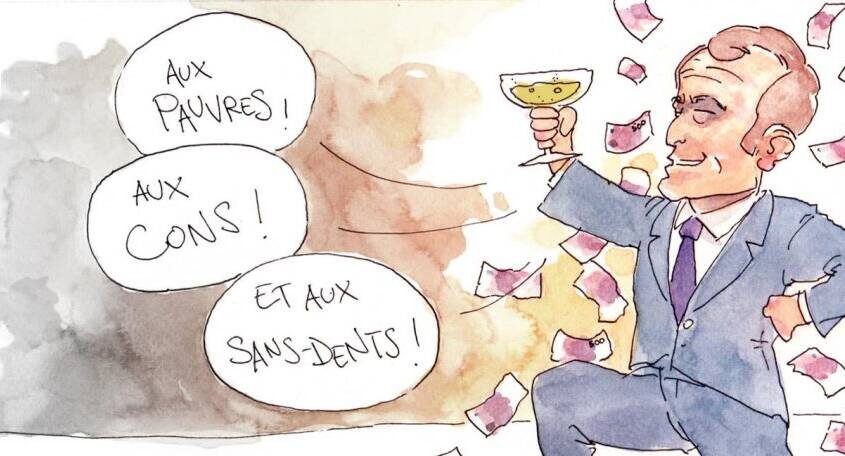 pauvres cons macron