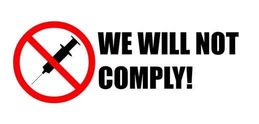 Nous n'obéirons pas : Une campagne contre la tyrannie médicale WillNotComply1_1024x491