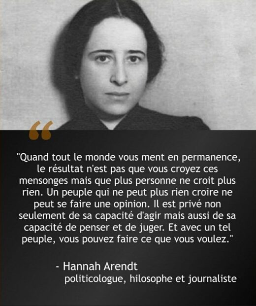 Citation Hannah Arendt