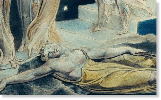détail l'Echelle de Jacob, William Blake