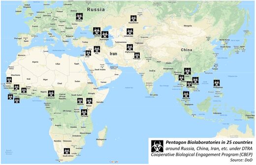 Laboratoires militaires US dans 25 pays