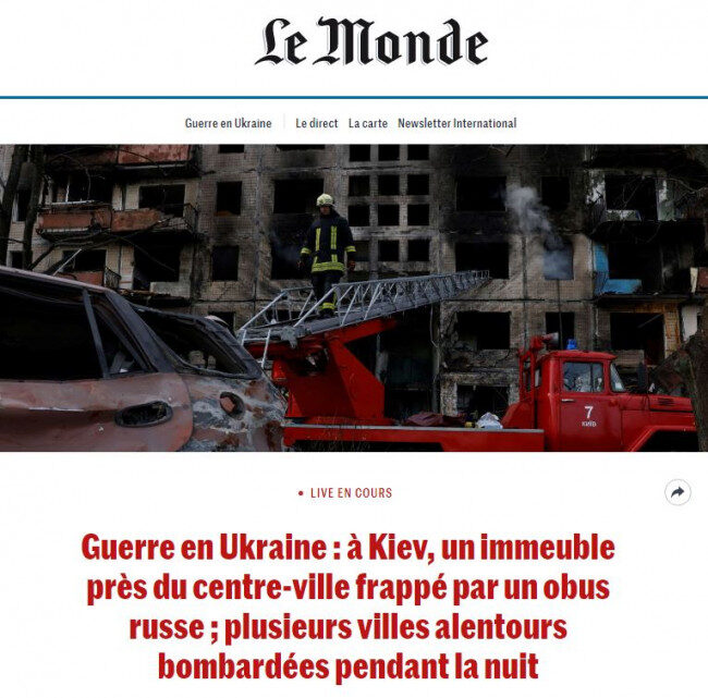 le monde la une du journal